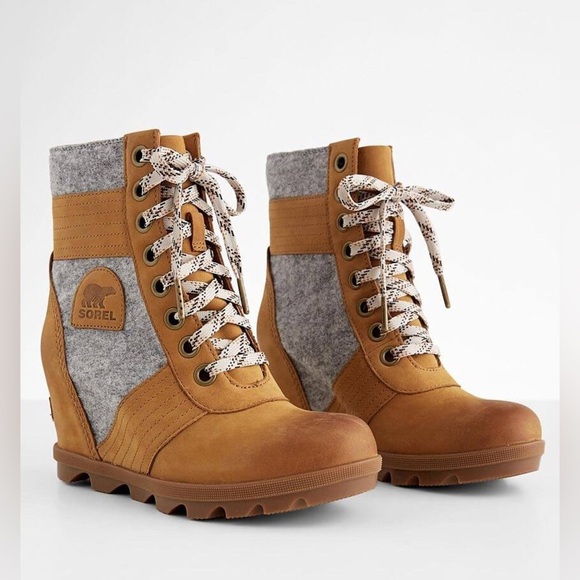 Sorel Joan of Arctic Wedge III‎ Lexie Brown Boots Women's Size 6.5 US - Picture 1 of 12
